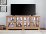 LED Curio Display Cabinet Antique Display Cabinet with Glass Doors Adjustable Shelves for W2275P460422