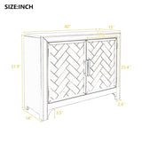 U_STYLE 40'' Modern Cabinets with Unique Design Doors with 1 Adjustable Shelves,Suitable for N711P210623B