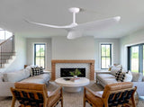 52 Inch Indoor Ceiling Fan With 6 Speed Remote 3 ABS Blade Reversible DC Motor White For Living Room W934P200077