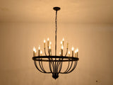15-Light Chandelier Industrial Iron Candle Chandelier Modern Suspended Farmhouse Pendant Light W5008P479818
