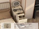 3 in 1 Vanity Desk With mirror and light ,Small makeup vanity set with charging station, With 2 W1321P205993