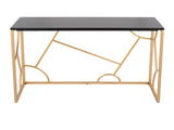 Contemporary Desk in Gold Metal and Black Wood B202P223959