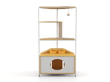 Corner Cat Tower, Cat Tree with Scratching Post, Cat Condo with Feeding Station and Climbing 50538804