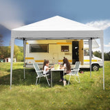 ZNTS 3 x 3m Two Doors & Two Windows Practical Waterproof Right-Angle Folding Tent White 31516518