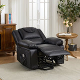 Black PU Remote-Controlled Heating and Massage Assistive Recliner for SeniorsI W570P320457