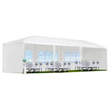 ZNTS 10x30' Wedding Party Canopy Tent Outdoor Gazebo with 5 Removable Sidewalls W1205137302