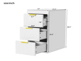 Wall Mounted Floating Cabinet W/Decor Line, 12inch Side Cabinet with Drawers N710P324099K