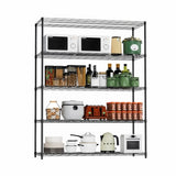 ZNTS 5 tiers of heavy-duty adjustable shelving and racking with a 300 lb. weight capacity per wire shelf W1668P162573