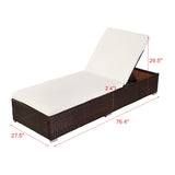 Outdoor Leisure Rattan Furniture Pool Bed / Chaise -Brown 23911533