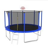 12FT Trampoline for Kids & Adults with Basketball Hoop and Ball ,Recreational Trampolines with 36061169