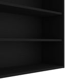 Chinle Wall Cabinet in Melamine with Open Storage, Black B128P244992