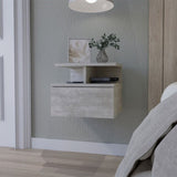 Augusta Floating Nightstand with 2-Tier Shelf and 1-Drawer B128P176116