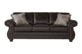 Leinster Faux Leather Upholstered Nailhead Sofa and Loveseat Set T2574P196943