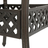 Outdoor Expandable Aluminum Dining Table, Hammered Bronze Finish 61394.00BRZ