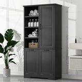 ZNTS Bathroom Storage Cabinet with Doors and Drawers, Tilt-Out Laundry Hamper, Multiple Storage Space, N725P208543B