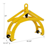 Automatic Grip and Release Log Tongs, 360&deg Swivel Lifting Tongs with 4 Claws 21" Open, 3300 LBS W465P271465