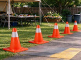 18 Inch Traffic Cones 12 Pack, Orange PVC Safety Road Cones with Reflective Collars and Stable Base 46200433