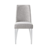 Taylor Chair With White Leg And Gray Fabric 28991-WHG