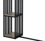 Oak and Sandy Black 2-Shelf Counter Height Table B062P209322