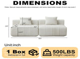 Chenille sectional sofa with 2 pillows,Symmetrical Modular Sofa Sectional for bedroom, living room, W834P389125