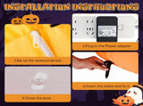 8 ft Long Halloween Inflatable Pumpkin Candy Display with Eyeball and 7 Warm White LED Lights 56535524