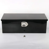 Tool Box Black, size 30"*13"*10", single lock, double chain, aluminum plate, thickness 01800613