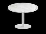 Round Modern Dinning Table 31.5 inches Bistro Table Tulip Table with Faux Marble top,Easy W3316P457298