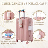 20"/24"/28" 3 pcs/set in ABS Spinner Wheel Luggage, Carry on Suitcase, with Cup Holder & USB Port & 99059334