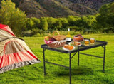 Portable Folding Outdoor Table, Dual Height Adjustable Camping Table with NonSlip Feet, 8.04 lbs 85964229