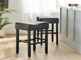 30-inch Bonded Leather Backless Bar Stool , Brown WF530928BRN