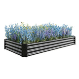 ZNTS Raised Garden Bed Kit - Metal Raised Bed Garden7.6x3.7x0.98ft for Flower Planters, Vegetables Herb 97729335