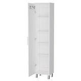 Lawen Tall Storage Cabinet, Single Door, 3 Broom Hangers B128P148730