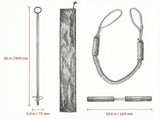 36" Stainless Steel Sand Anchor with Removable Handle, Bungee Line & Carry Bag 09203781