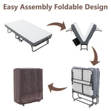 Folding Bed with Mattress, SPortable Foldable Bed with Storage Cover, SRollaway Bed for Adults with W1422140107