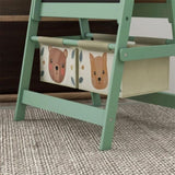 Art Easel with Paper Roll, Blackboard, Whiteboard, Storage, Green 05198404