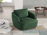 30.3"W Boucle Upholstered Swivel Accent Barrel Chair and Comfy Round Accent Single Sofa Chair, 360 W3188P400933