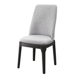 Light Grey and Grey Oak Upholstered Side Chairs B062P186538