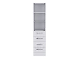 White 3-Drawer 3-Shelf Linen Cabinet B06280383