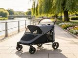 Gray Heavy Duty Dog Stroller Up to 66 LBS, All-Terrain Suspension for Backyard & Park Use 48550082