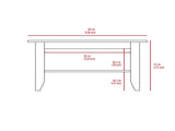 Danvers Rectangle Coffee Table Black Wengue B06280333