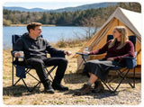 Folding Camping Chair, Heavy-Duty Metal Frame Portable Outdoor Chair with Cup Holder, Insulated 54922150