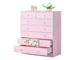 Modern Simple 7-Drawer Dresser Pink 34426595