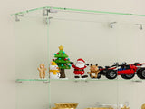 4-Tier Glass Display Cabinet with 5 Dynamic LED Modes, Double Doors & Fixed Shelves for Easy Access, W2700P353067