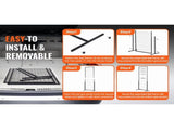 2' x 5.6' Grid Wall Panels Tower, 2 Packs Wire Gridwall Display Racks with T-Base Floorstanding, 98706448