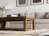 48 inch Coffee Table, No Assembly Required, Whiskey Finish B108P160191