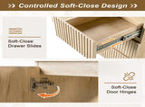 36-Inch Wall-Mounted Bathroom Vanity with Ceramic Sink, Soft-Close Doors Drawers, MDF N729P517638N