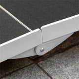 ZNTS 10' Threshold Ramp,Portable Wheelchair Ramp,Carpeted Foldable Handicap Ramp, 06003975