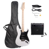 ZNTS ST Stylish Electric Guitar with Black Pickguard White 27265449