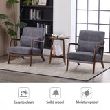 Mid-Century Modern Accent Chair, Arm Chair Living Room Chairs Pillow Upholstered Reading Chair W2989P295372