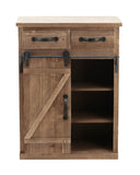 Classic American Country Style Single Barn Door With 2 Drawers Vintage Wooden Cabinets 77319807